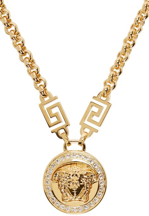 versace goldkette herren medusa|Gold Medusa Necklace by Versace on Sale .